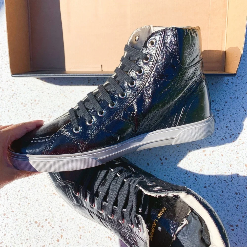 NIB Authentic Saint Lauren Moroder Hightop Sneaker​ - Picture 5 of 9